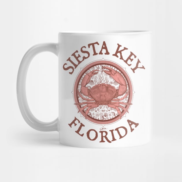 Siesta Key, Florida, Stone Crab on Wind Rose by jcombs